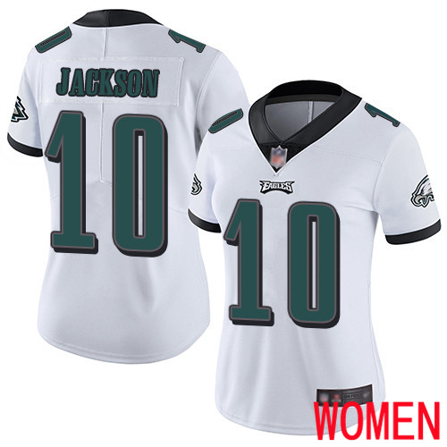 Women Philadelphia Eagles #10 DeSean Jackson White Vapor Untouchable NFL Jersey Limited Player Football